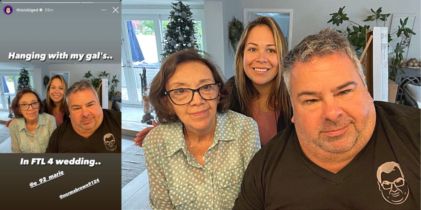 90 Day Fiancé stars Liz Woods and Big Ed Brown with his mom Norma on Instagram