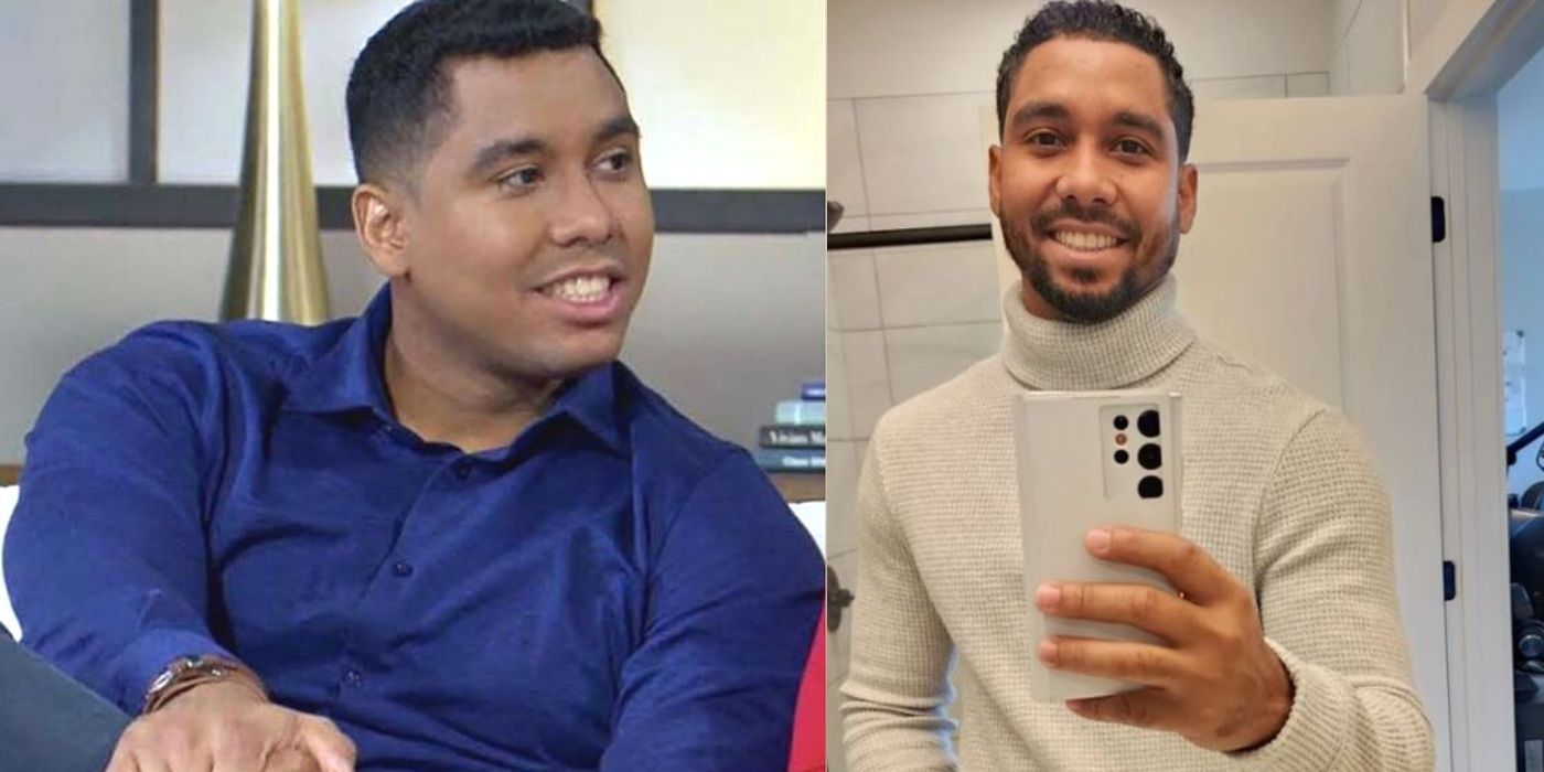 90 Day Fiancé The Family Chantel Pedro Jimeno side by side before and after weight loss images