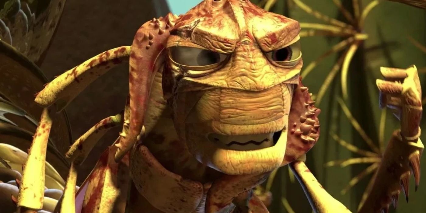 Hopper in A Bug's Life looking angry