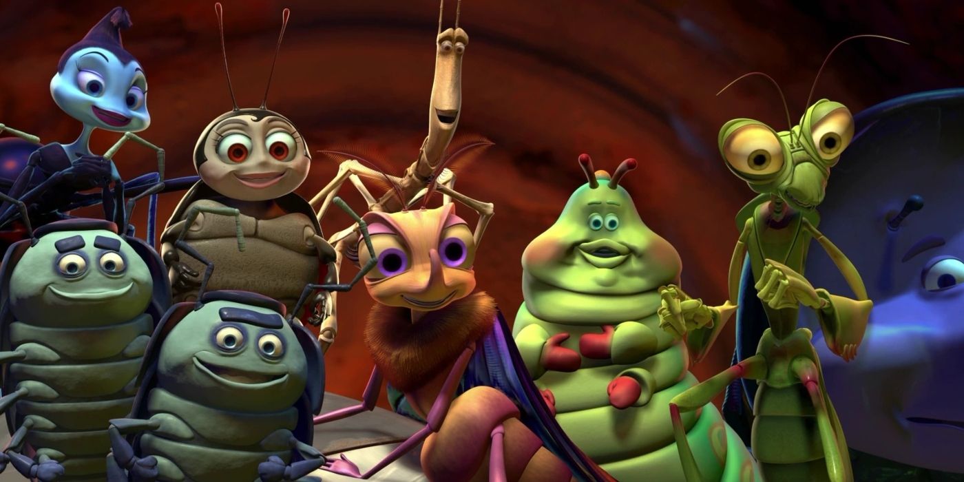 The bugs smiling in A Bug's Life