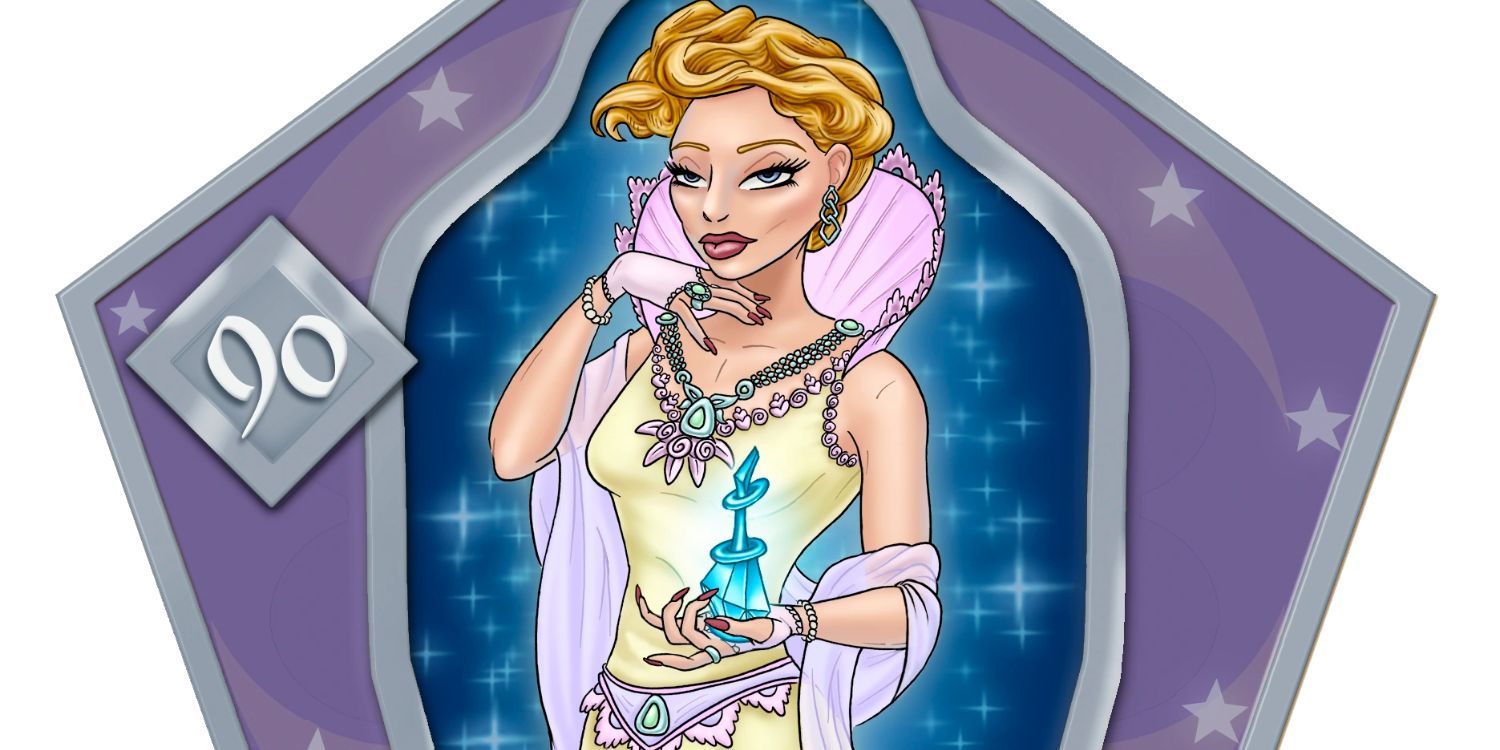 A closeup of Alberta Toothill&rsquo;s chocolate frog card