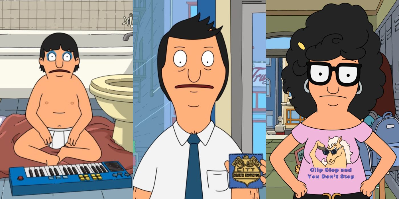 A split image of various episodes of Bob's Burgers