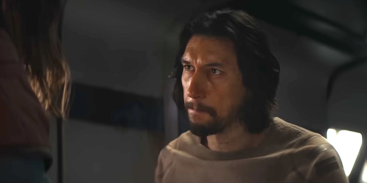 Adam Driver parece farto em 65.