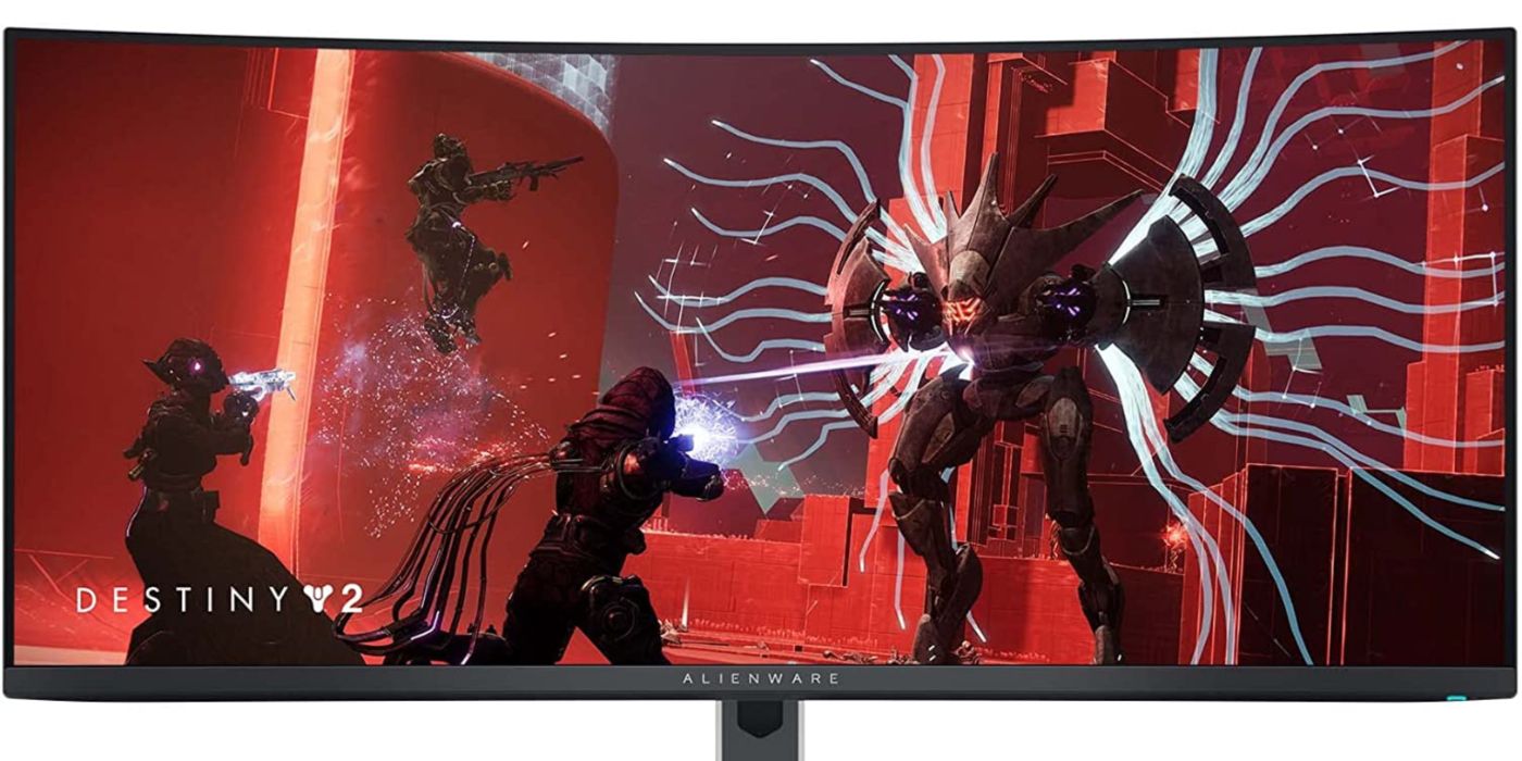 Promotional image of the Alienware 34 QD-OLED Ultra-Wide Monitor.