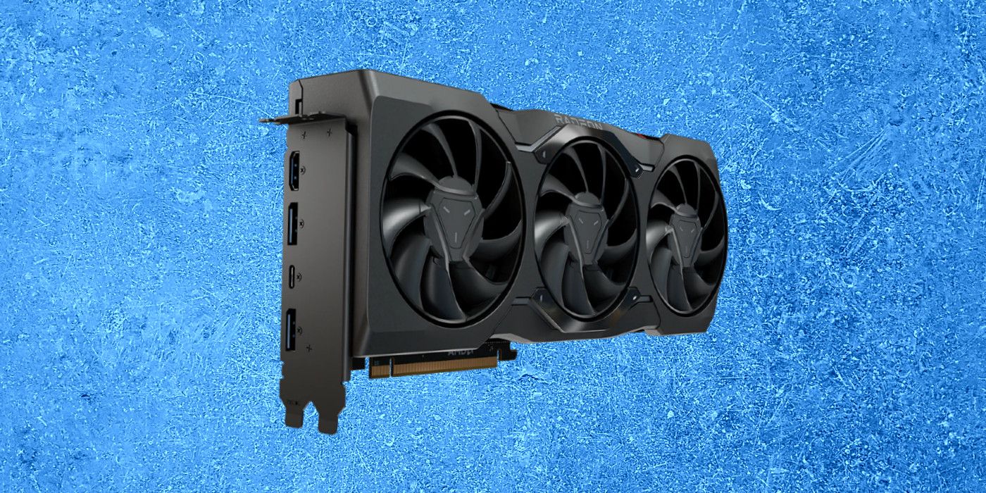 AMD Radeon RX 7900 XTX on custom blue background