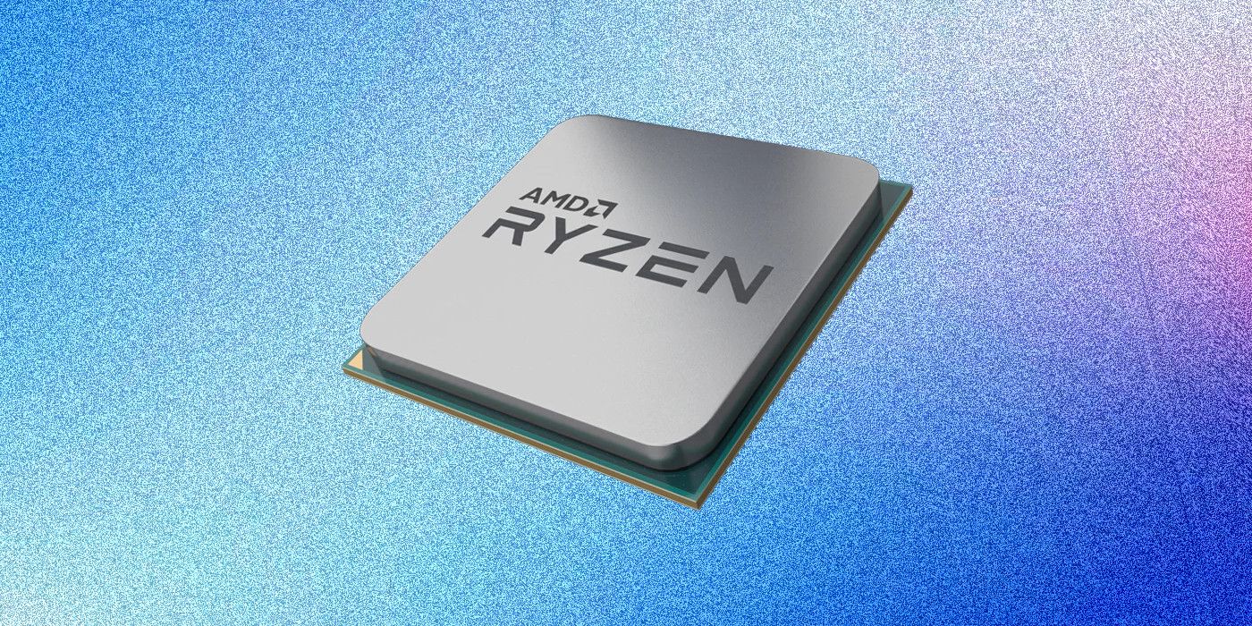 CPU AMD Ryzen genérica em plano de fundo gradiente personalizado