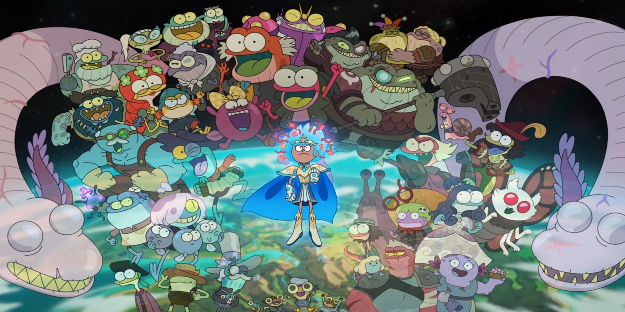 O elenco de Amphibia