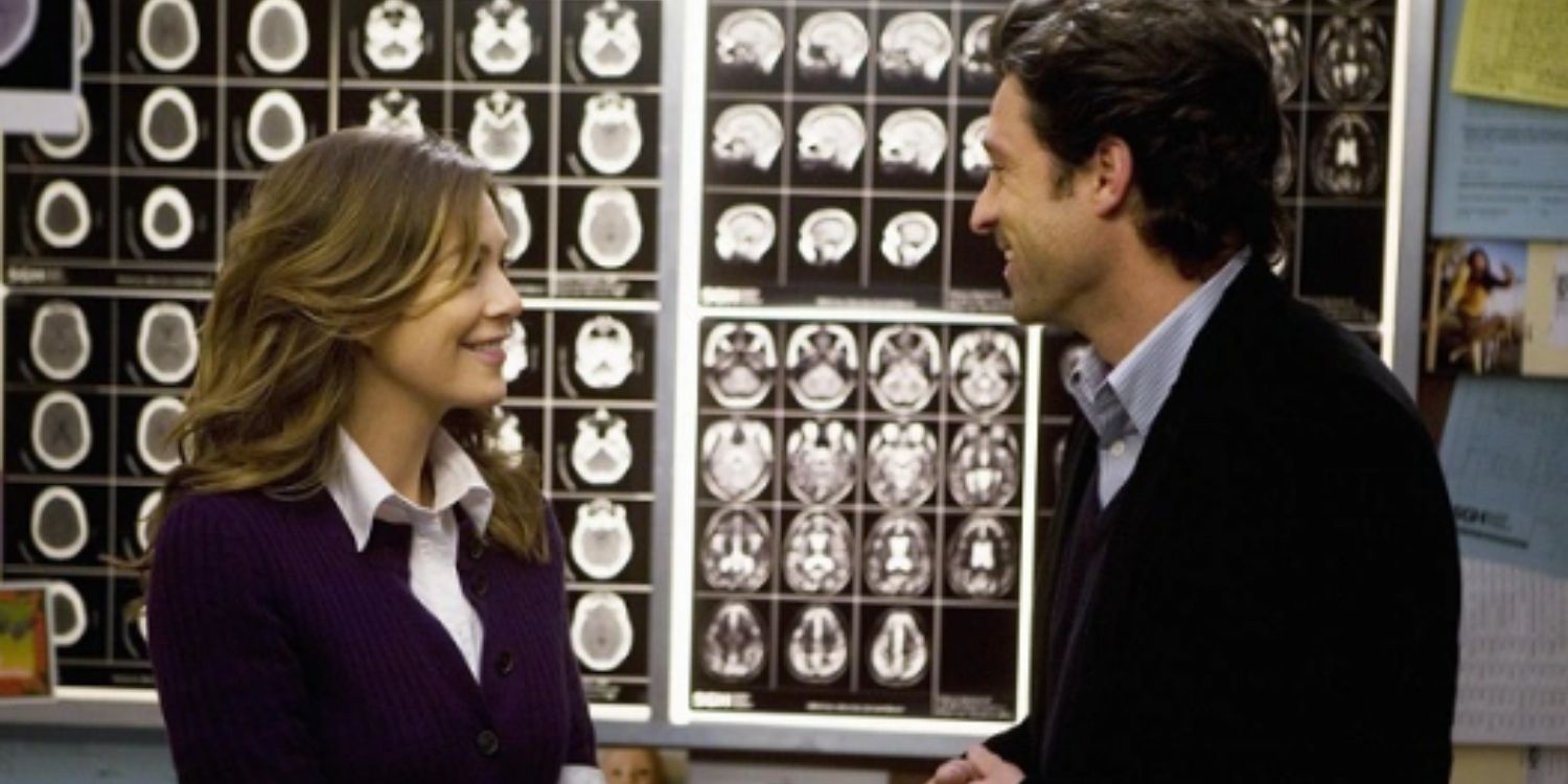 An image of Derek proposing to Meredith in Grey's Anatomy