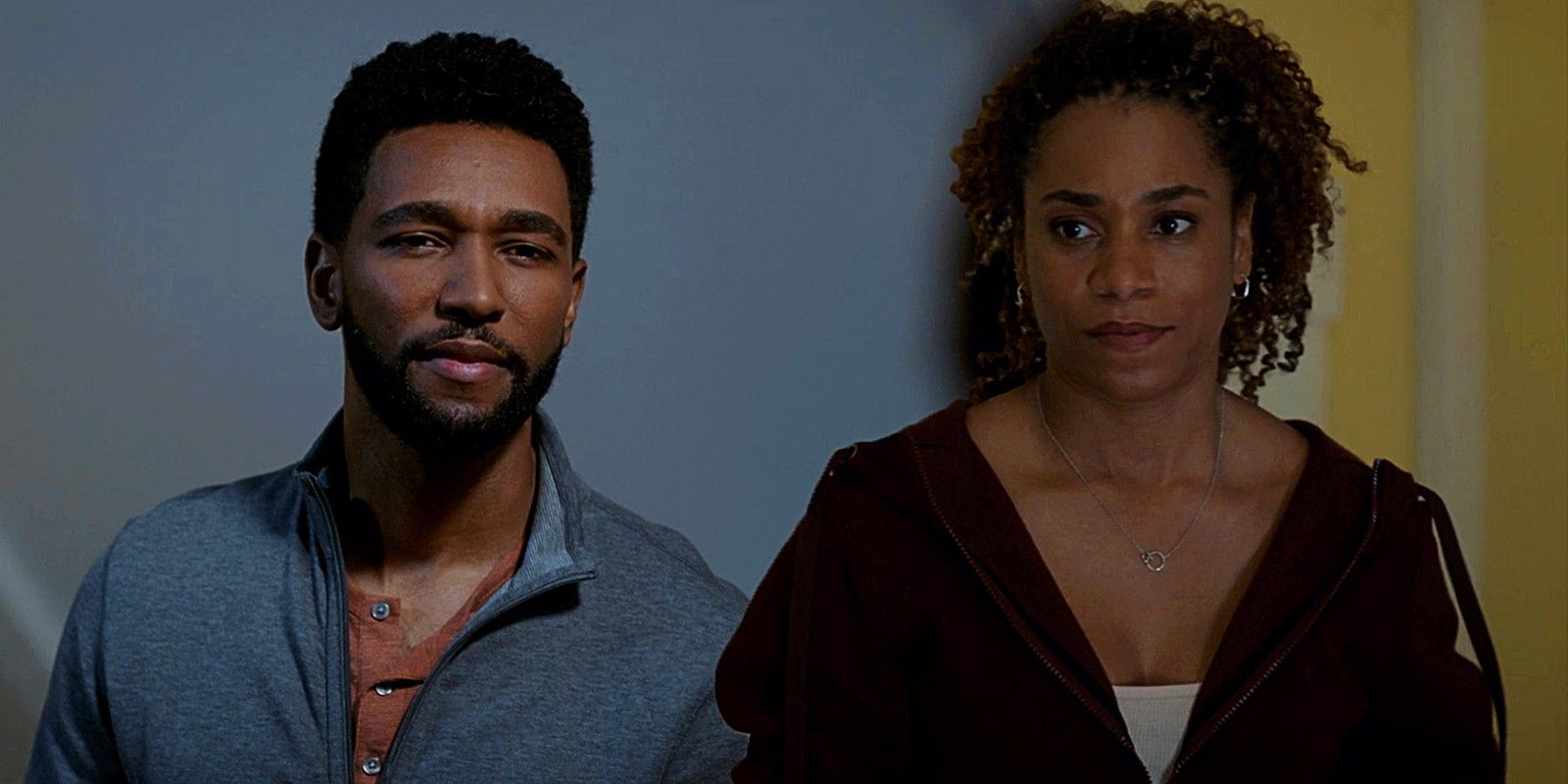 Anthony Hill as Winston and Kelly McCreary as Maggie in Grey&rsquo;s Anatomy S19E06