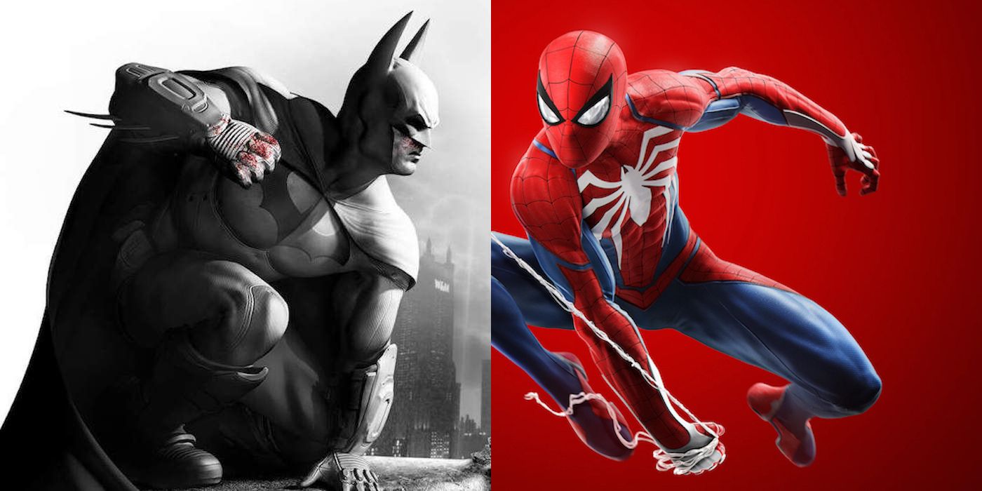 Batman in Batman: Arkham City and Spider-Man in Marvels Spider-Man