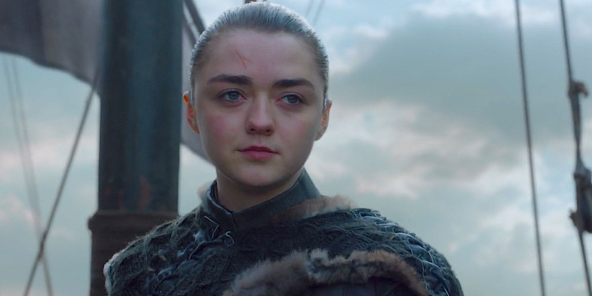 Arya on a ship in the finale of Game of Thrones