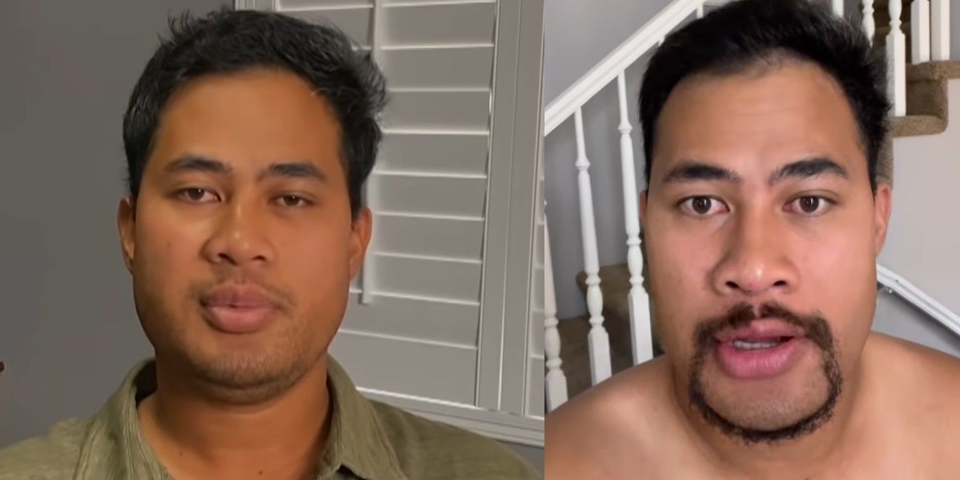 Asuelu Pulaa from 90 Day Fiancé side by side weight loss image