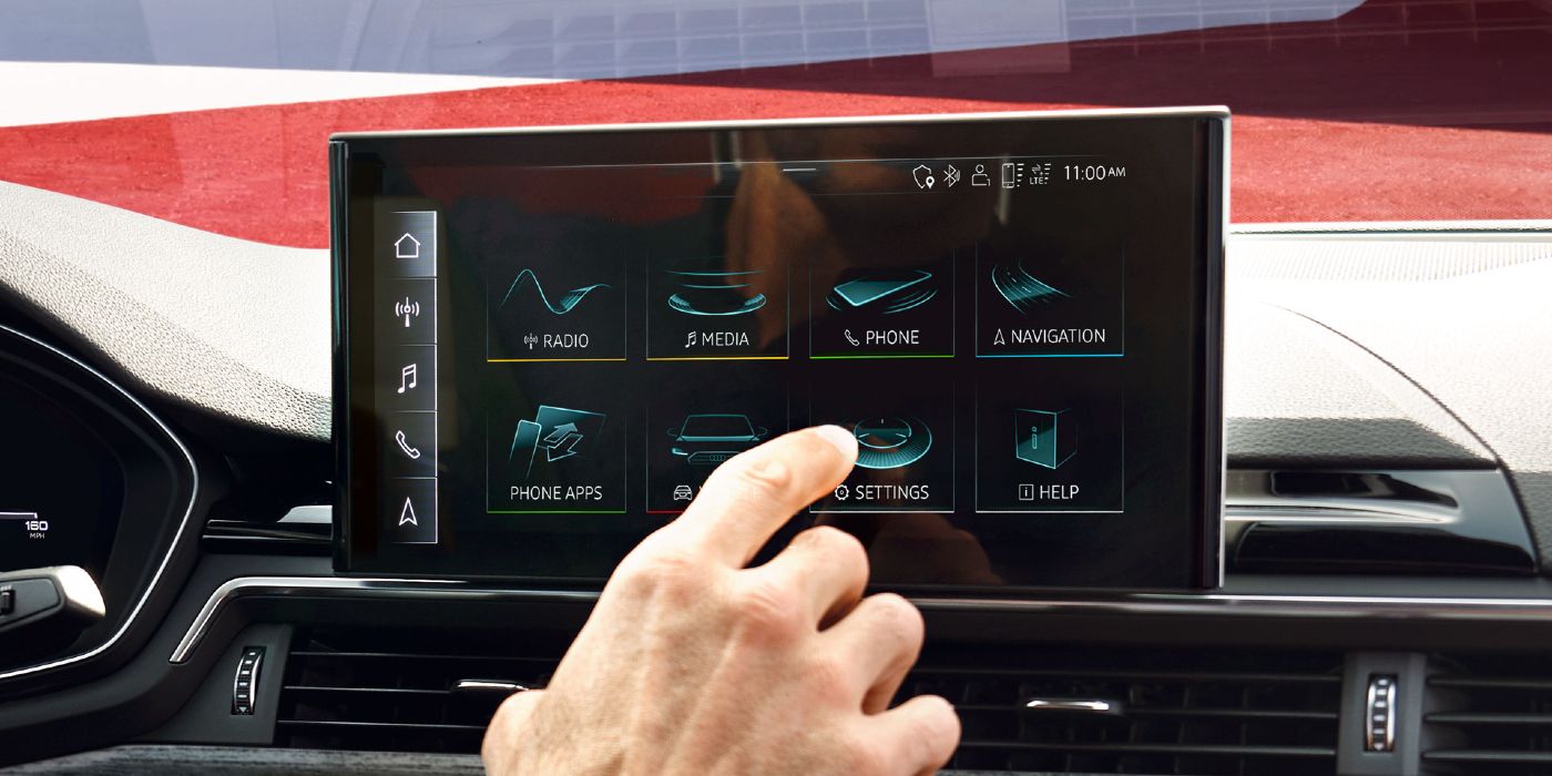 Audi Infotainment Screen showing available options