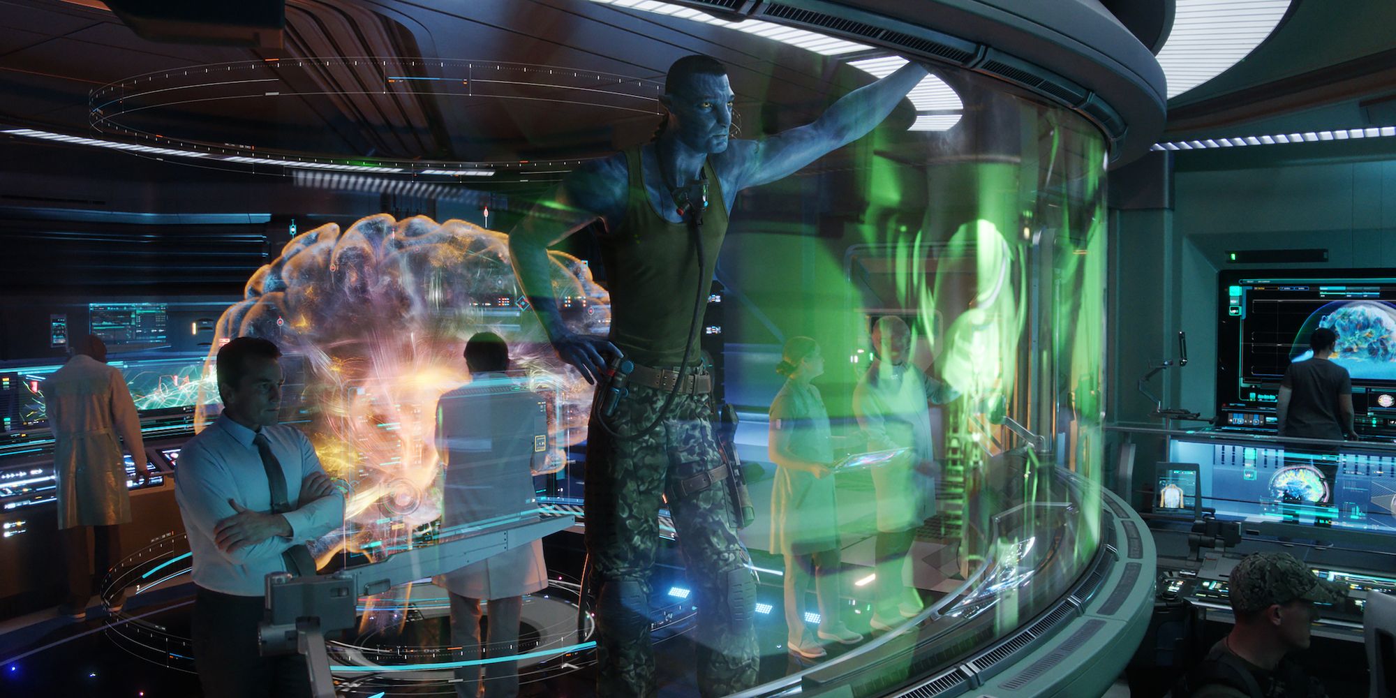 Quaritch making plans in Avatar 2.