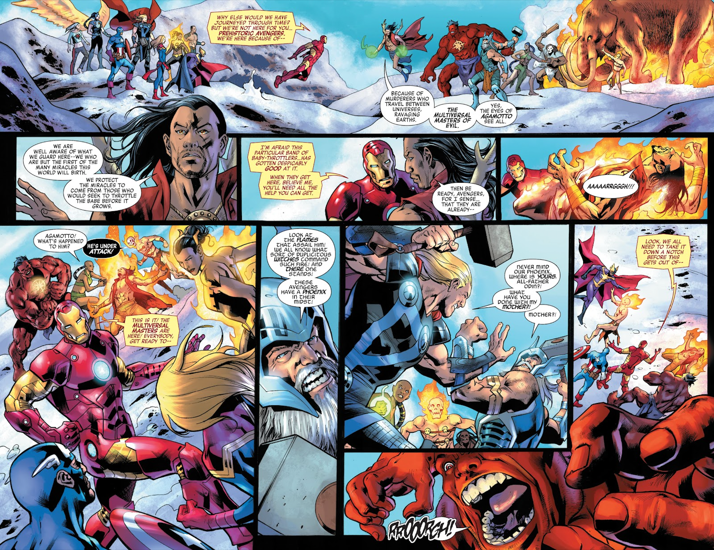 Avengers 616 meet their prehistoric team