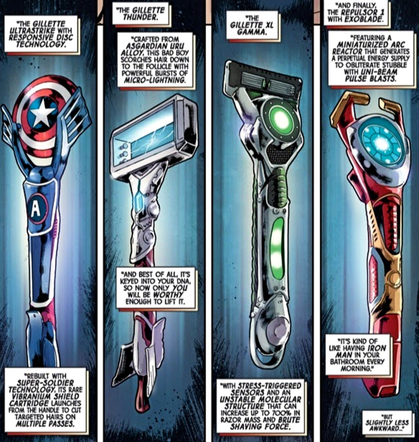 avengers gilette razors