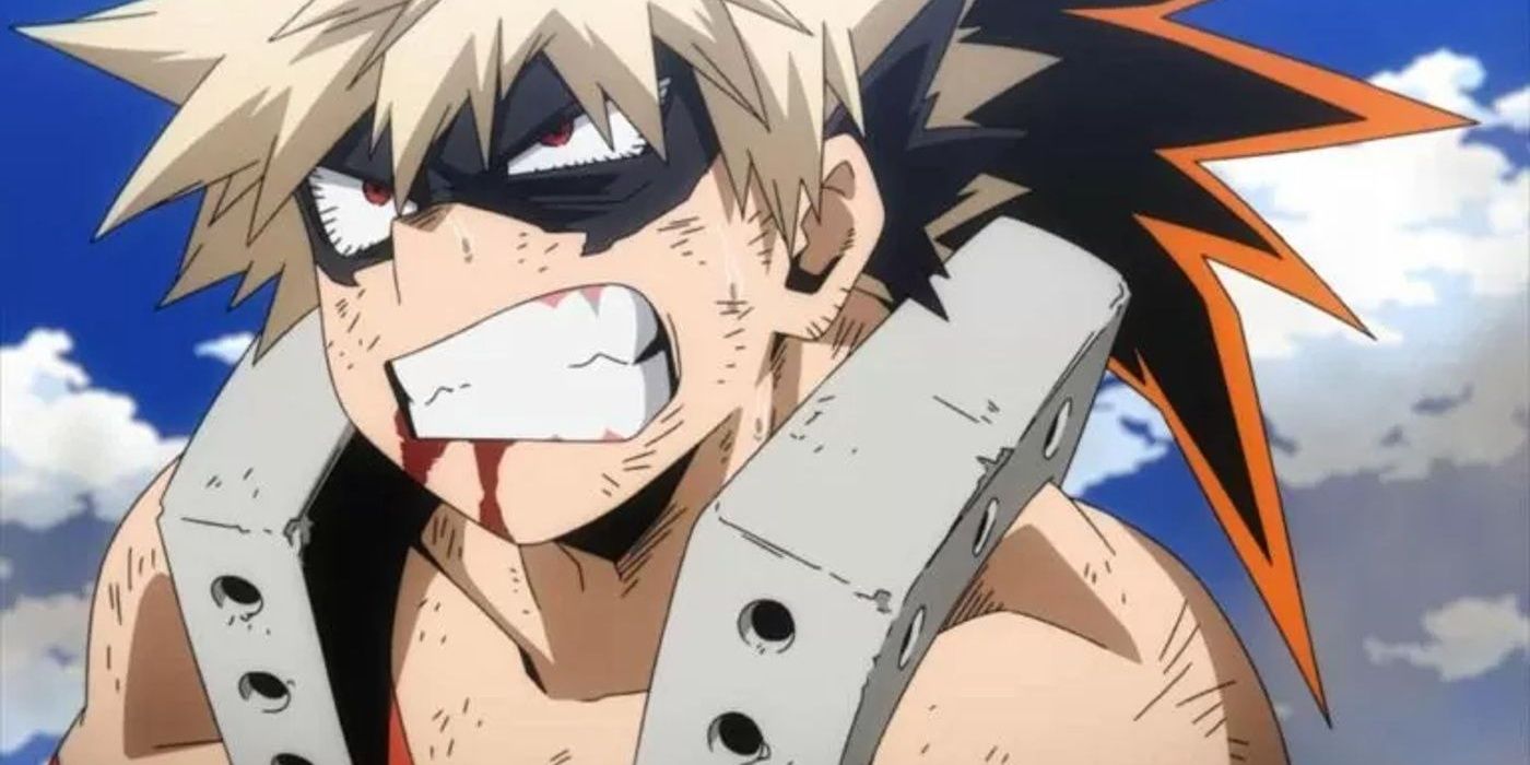 Bakugo grits his teeth in My Hero Academia