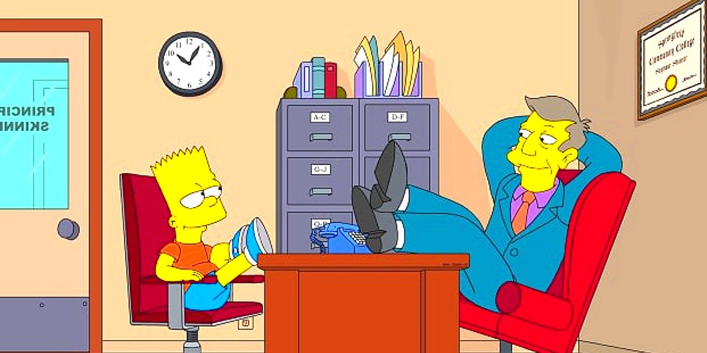 Bart and Skinner friendship in The Simpsons season 34