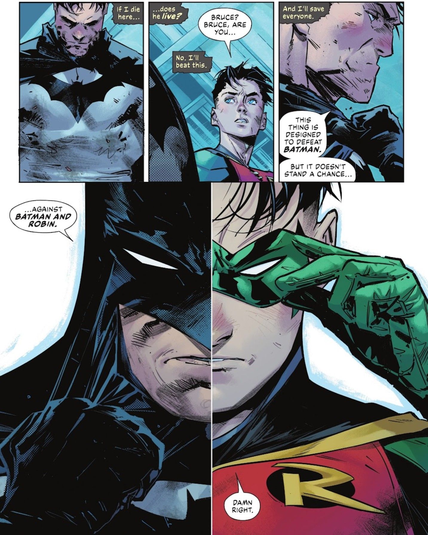 Batman e Robin colocam suas máscaras lado a lado