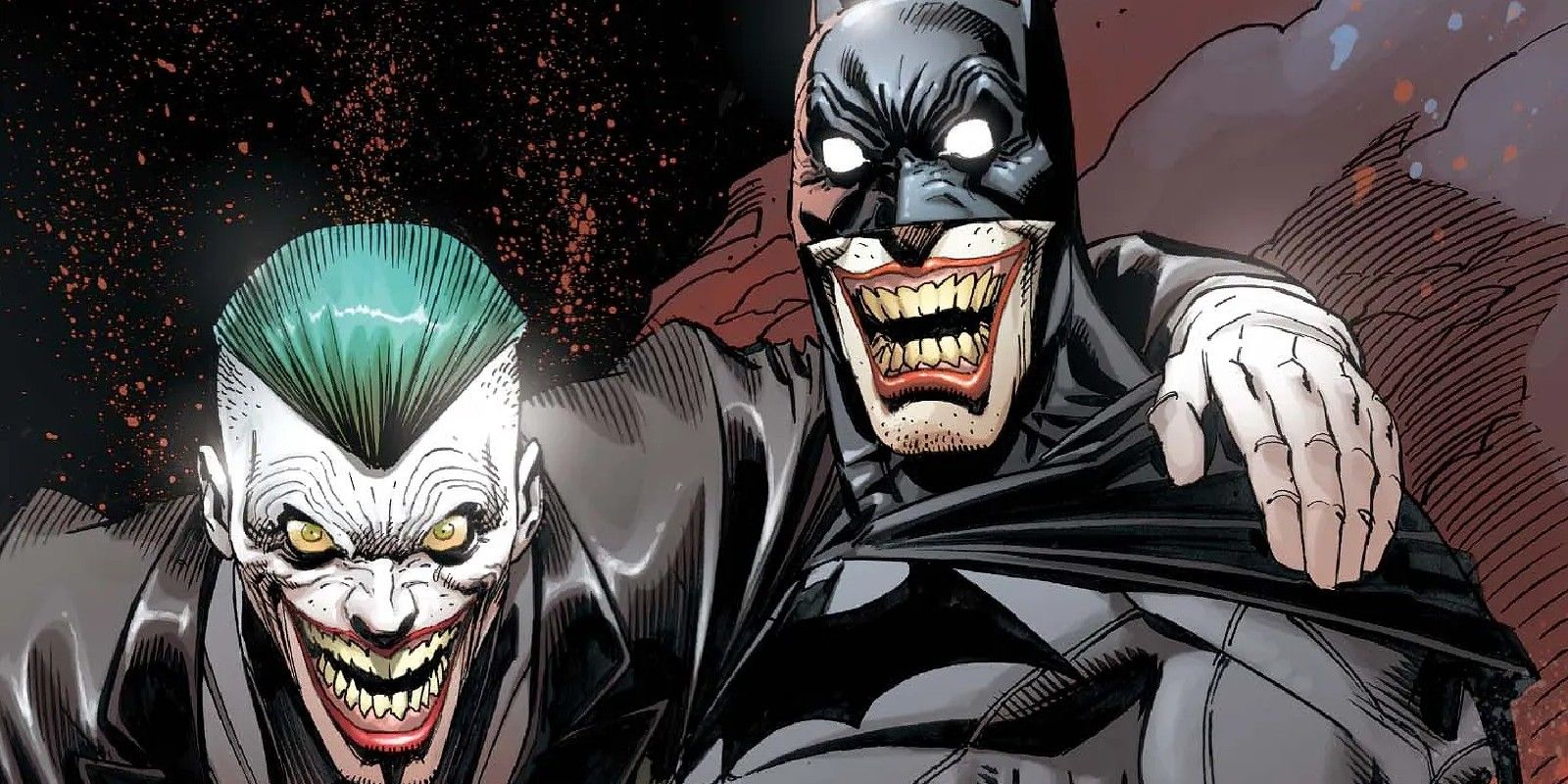 Batman and the Joker Both with Joker Smiles