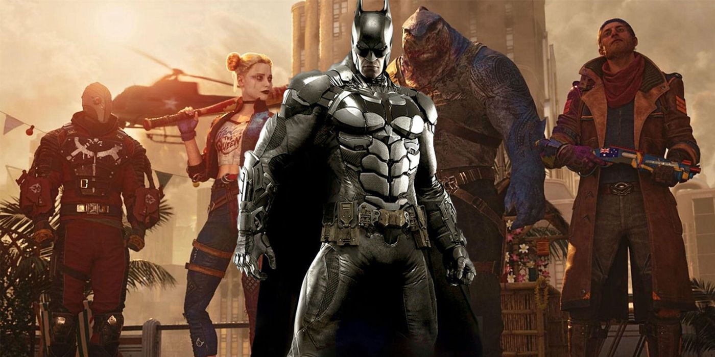 Batman as seen in Batman: Arkham Knight alongside Task Force X in Suicide Squad: KTJL