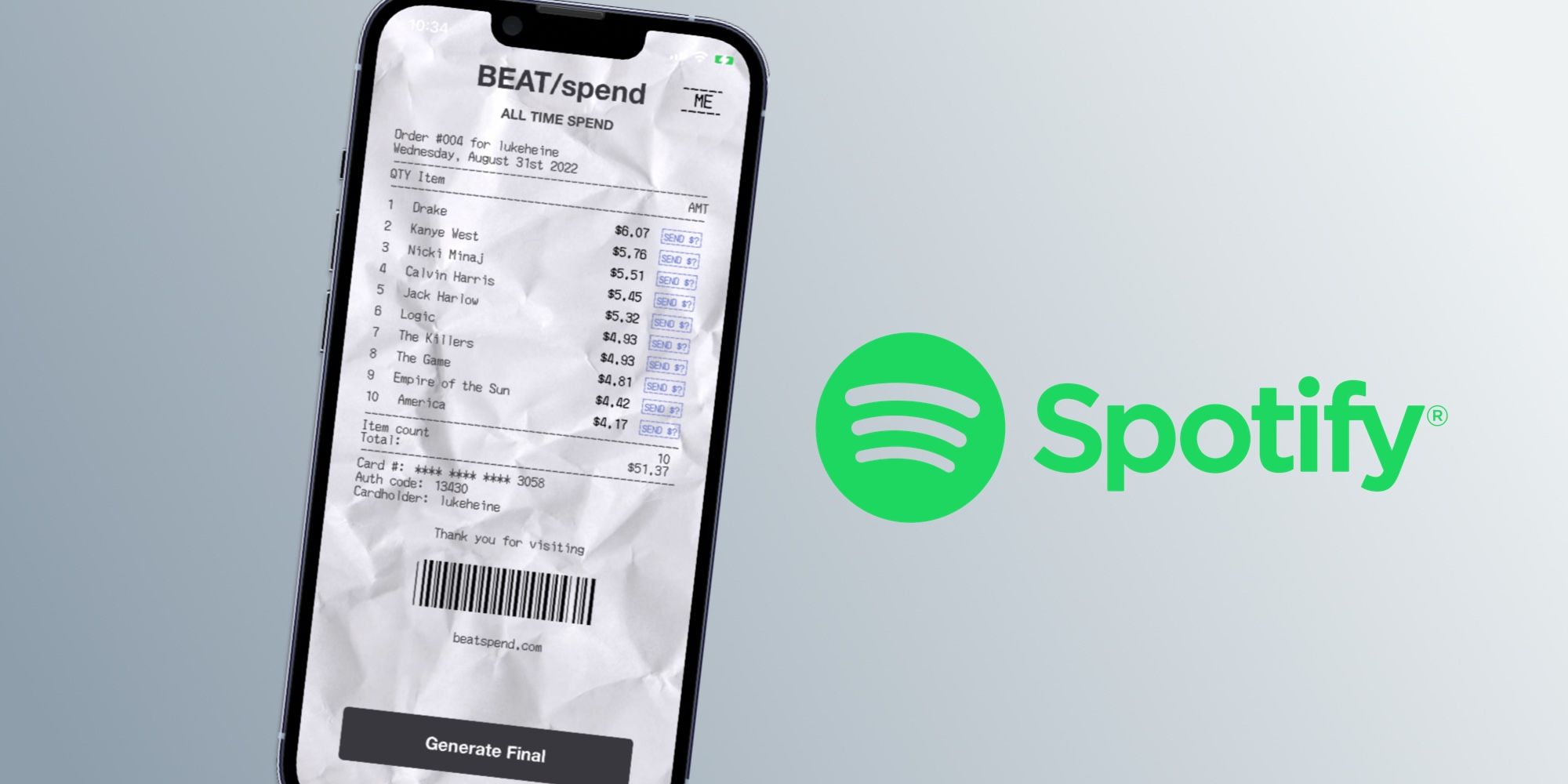 Beatspend For Spotify