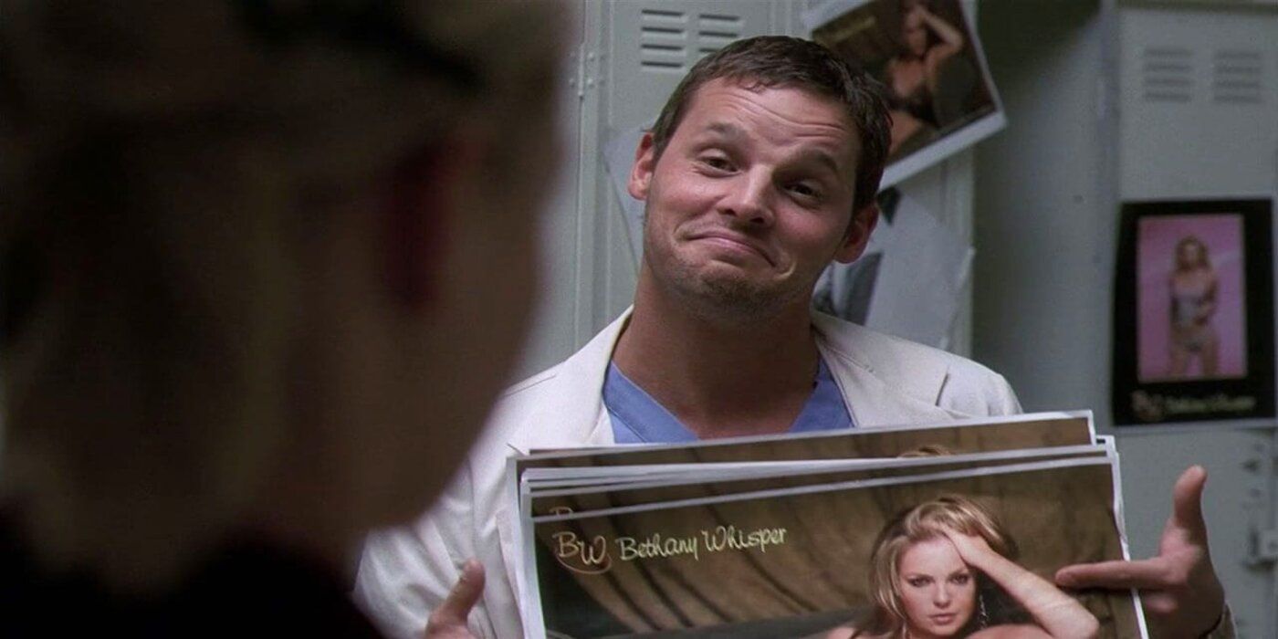 Alex Karev Holding Pictures Of Izzie Modeling For Bethany Whisper