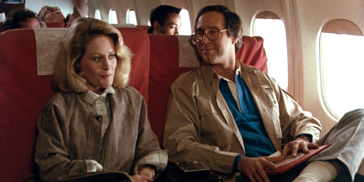 Beverly D'Angelo and Chevy Chase at National Lampoon