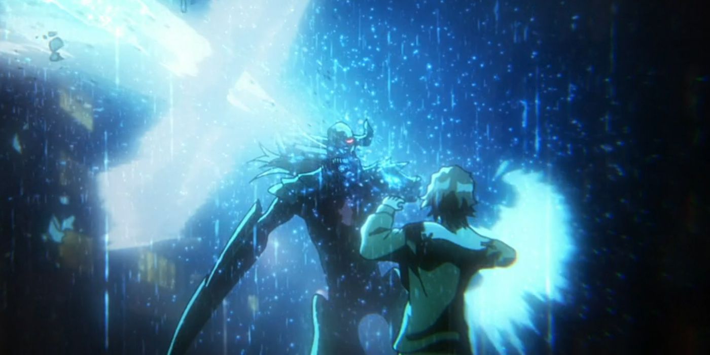 Bleach: a mãe de Ichigo, Masaki, mata um Hollow com um tiro à queima-roupa na cabeça.