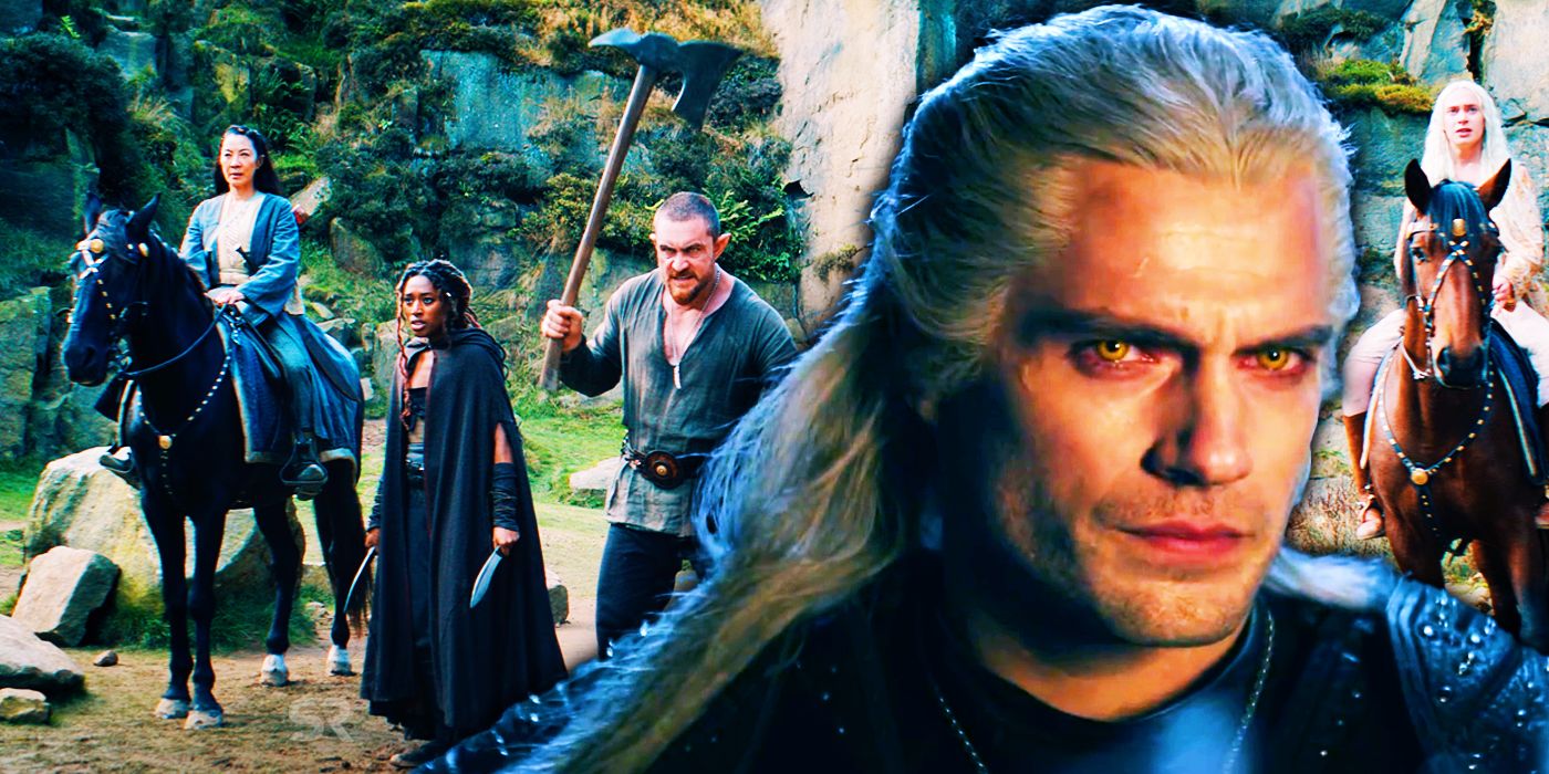Geralt and the stars of The Witcher: Blood Origin