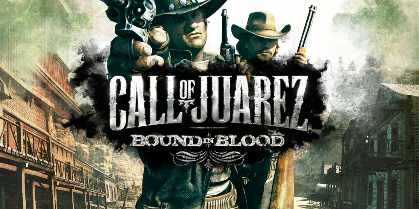 Call of Juarez: Bound in Blood characters using their weapons in promotional art.