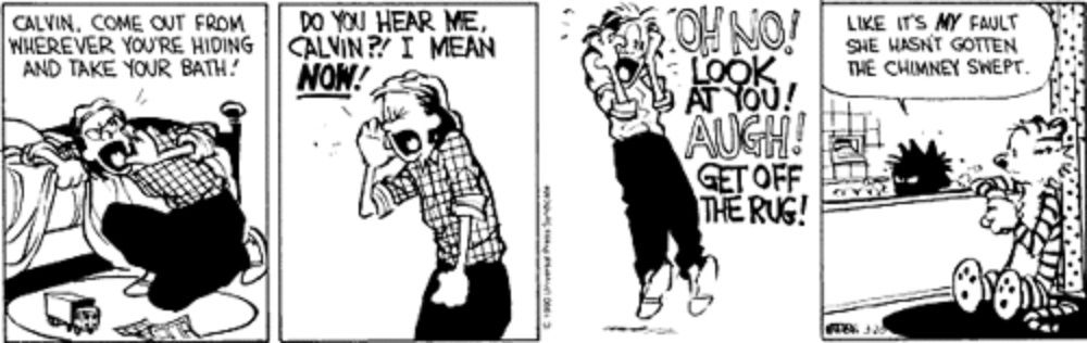 Calvin e Hobbes 20 de março de 1990