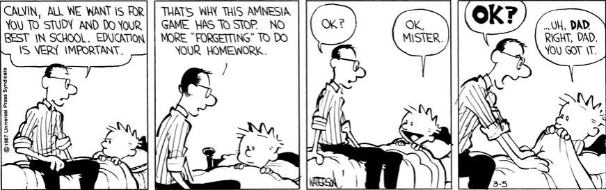 Calvin e Hobbes 5 de março de 1987