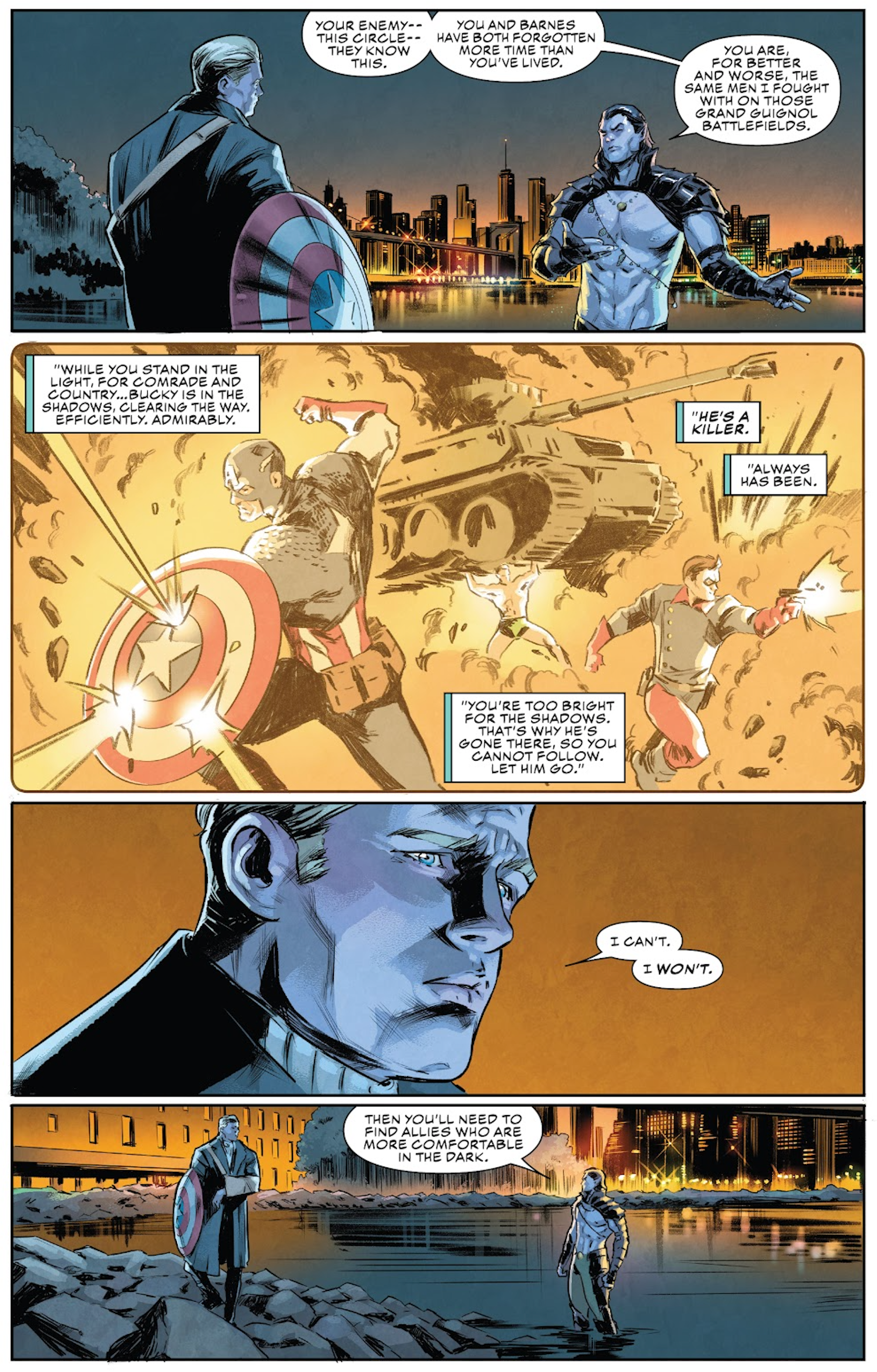 Captain America and Namor discuss Bucky