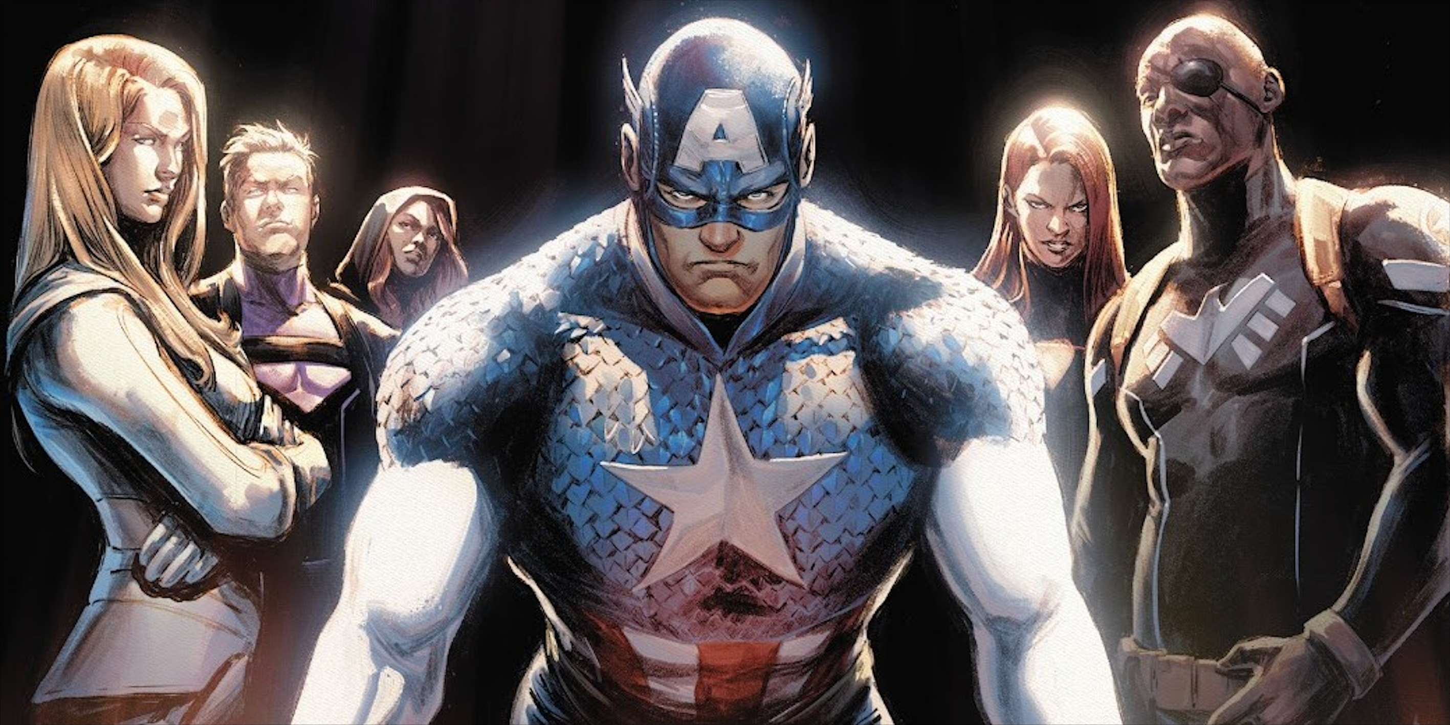 Captain America, Nick Fury and Sharon Carter