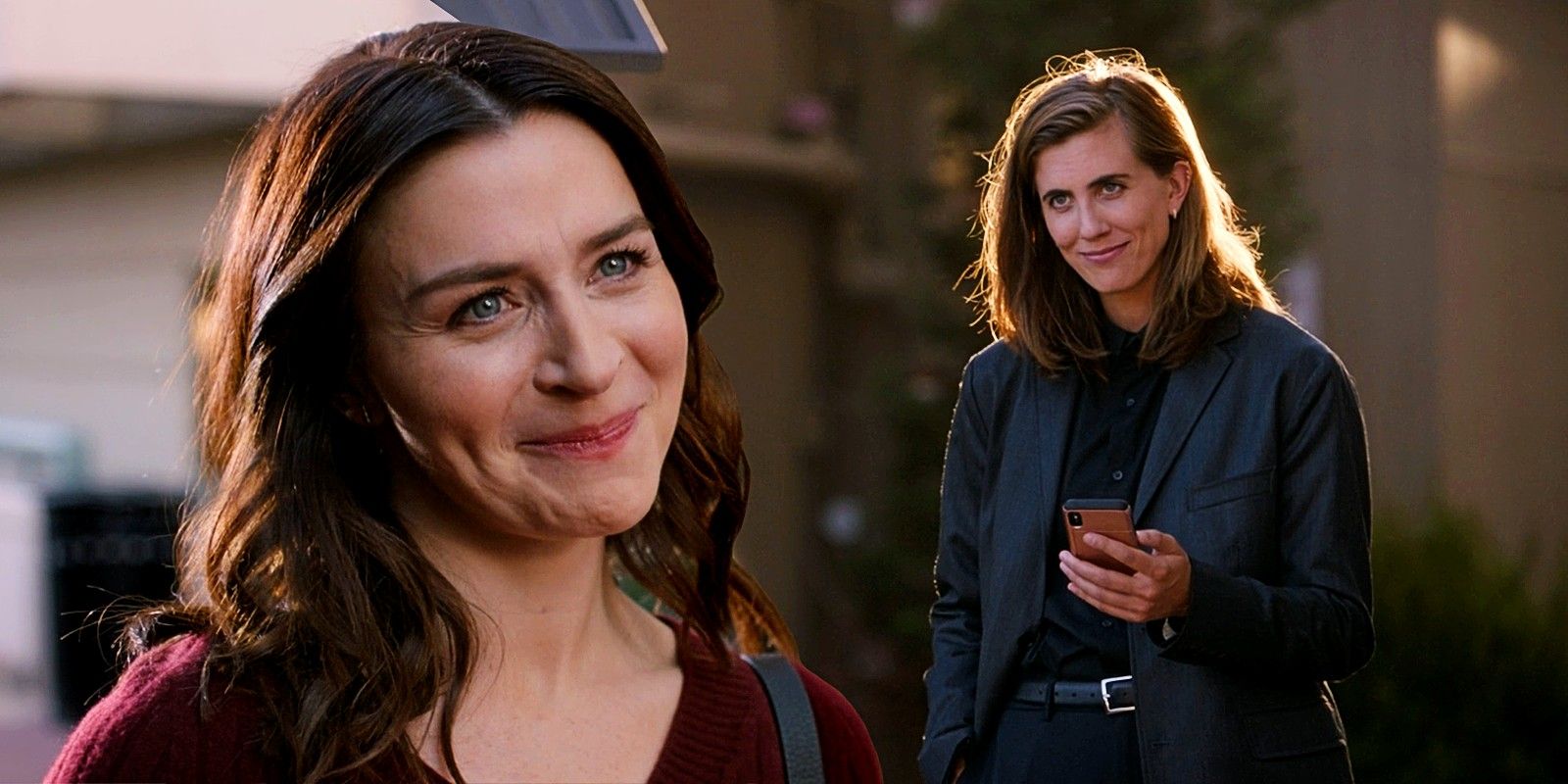 Caterina Scorsone as Amelia and E R Fightmaster as Kai in Grey&rsquo;s Anatomy S19E03