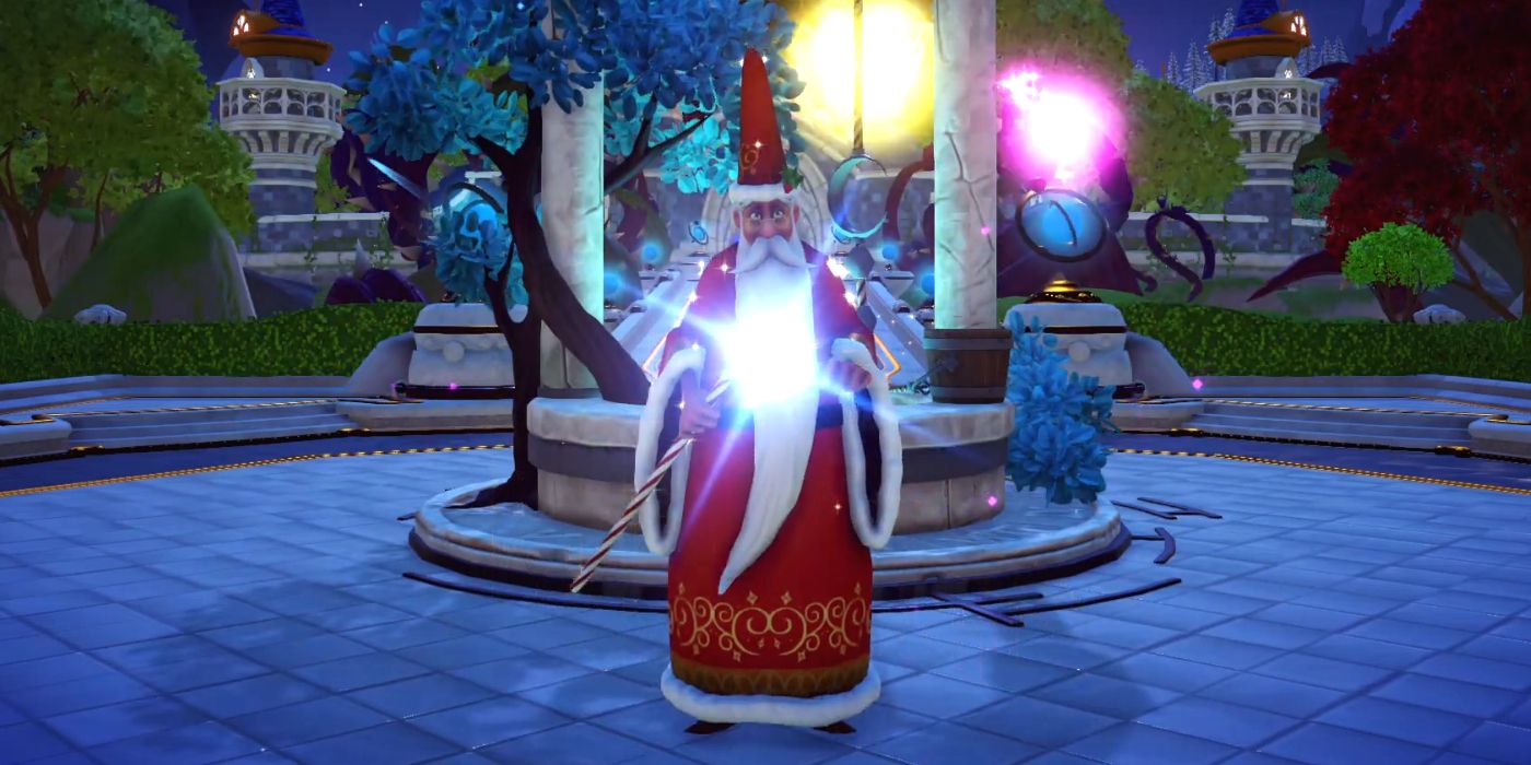 Changing Merlin Into His Festive Clothes Via Dream Styles Menu in Disney Dreamlight Valley