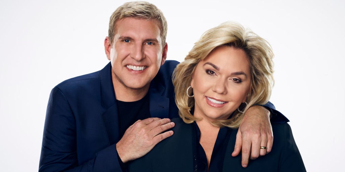 Chrisley Knows Best's Todd Chrisley with his arms wrapped around Julie Chrisley