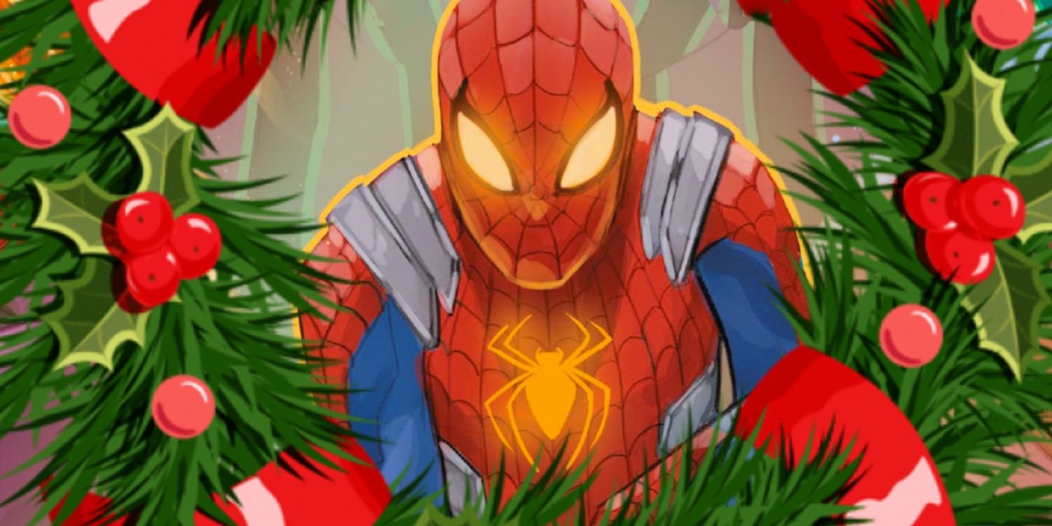 Spider-Man and Christmas in the Dark Web Marvel Crossover
