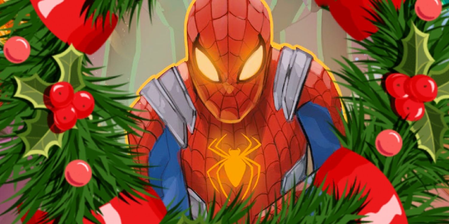 Spider-Man and Christmas in Dark Web Marvel Crossover