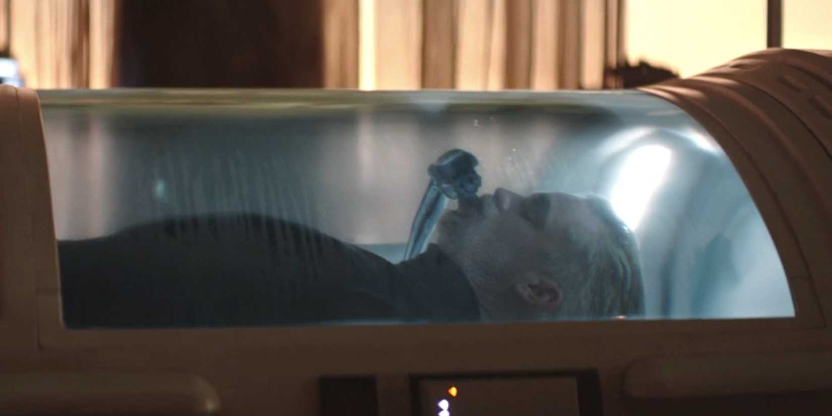 Cobb Vanth in a bacta pod in The Book of Boba Fett.