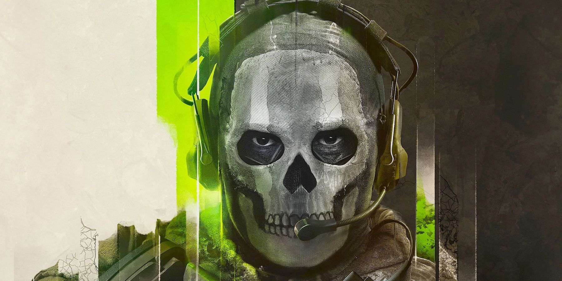 A arte principal do Modern Warfare 2 de 2022, retratando o Ghost, membro da Força-Tarefa 141.