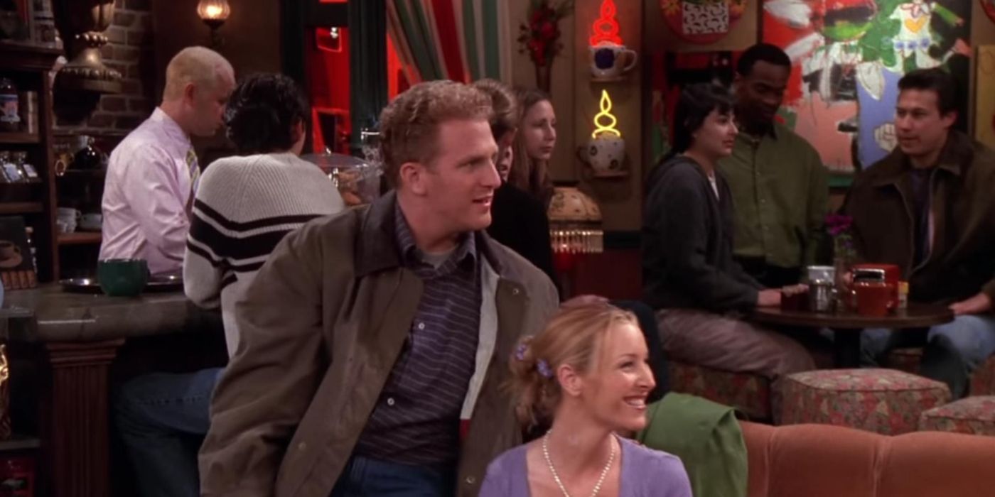 Gary and Phoebe Smiling at the Coffee House in Friends