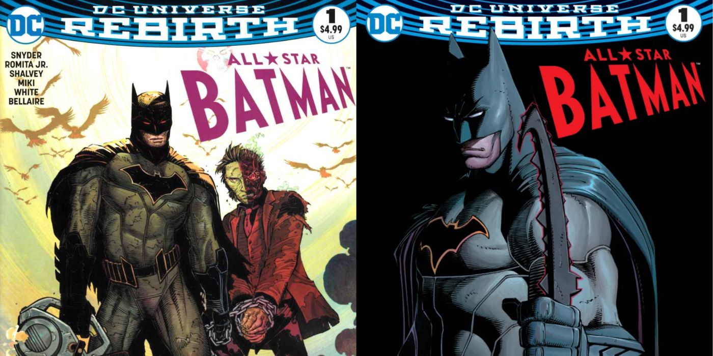 Split Image DC Universe Rebirth All Star Batman #1 Variant Covers