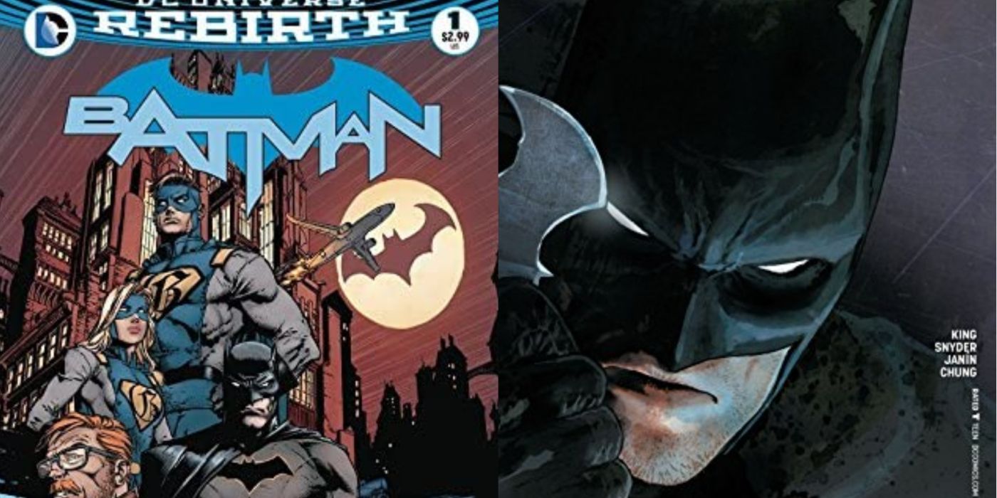 Imagem dividida Batman DC Universe Rebirth Edição 1 Capas variantes