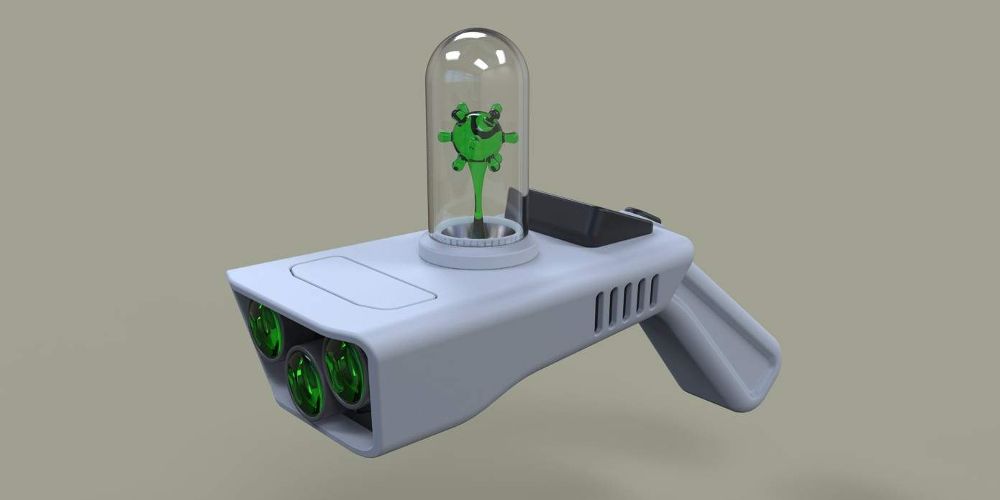 Rick and Morty's Portal Pistol is seen