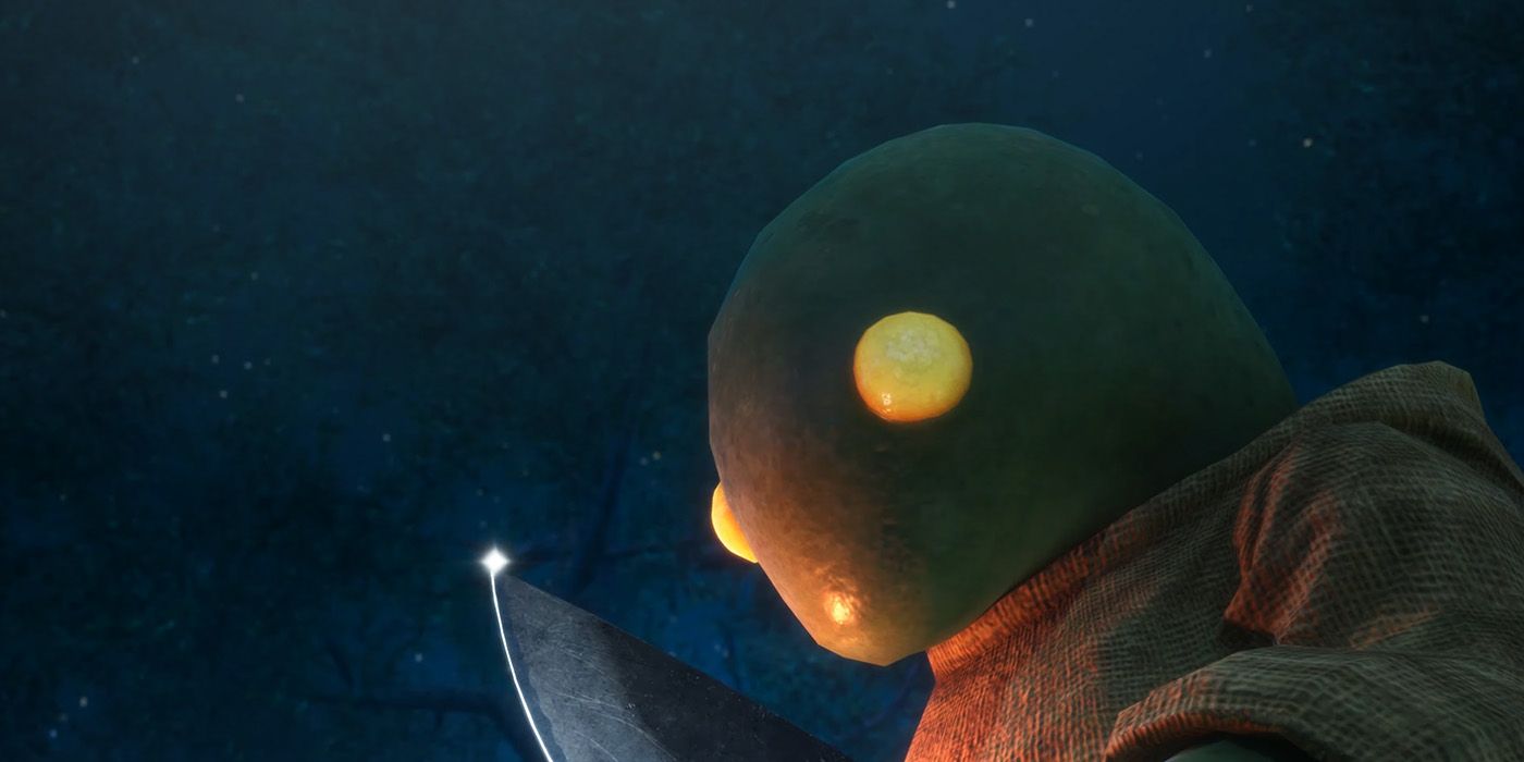 A close up image of Tonberry holding a knife in Crisis Core FF7 Reunion.