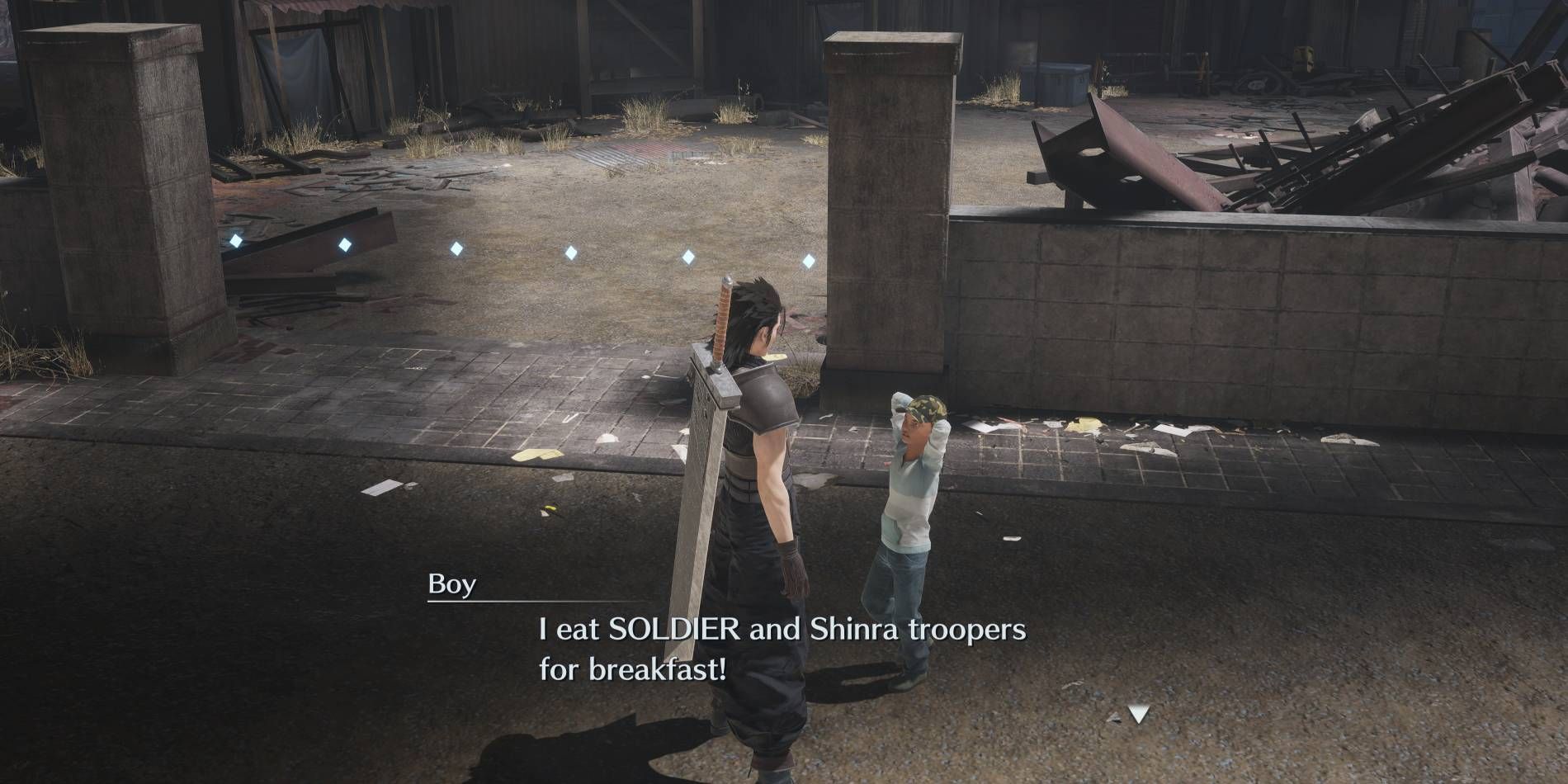 Crisis Core: FF7 Reunion Sixth and Final Wutai Spy Child in Sector 5 Playground Area