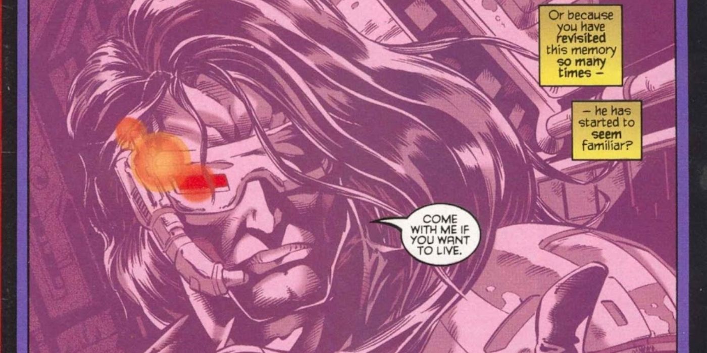 Cyclops freeing X-Man.
