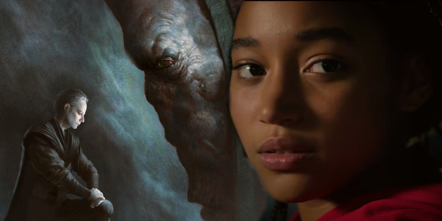 The Acolyte's Amandla Stenberg and art of Darth Plagueis the Wise.